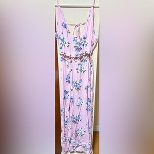 TopShop Pink Floral Maxi Dress Size 4